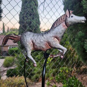 42" H, Horse - Kinetic Metal Stake Rocking